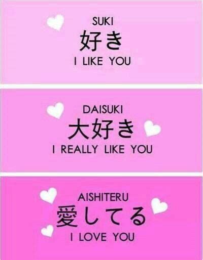 Suki Daisuki Aishiteru I Like You I Really Like You I Love You
