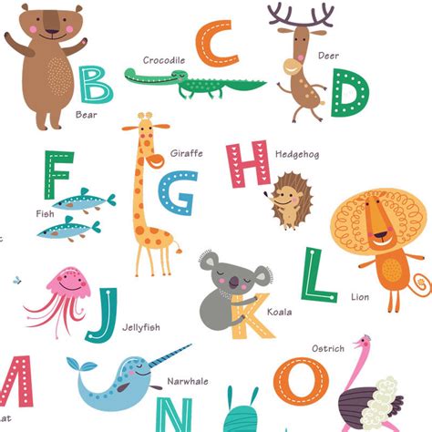 Personalized Animal Alphabet Print Animal Alphabet Poster Etsy