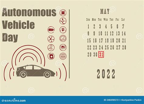 Autonomous Vehicle Day Stock Vector Illustration Of Object 248498573