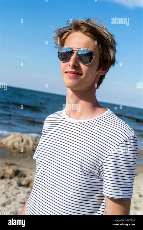 Teenage Boy On Beach Hi Res Stock Photography And Images Alamy
