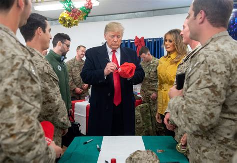Photos President Donald Trump Makes Surprise Visit To Us Troops In Iraq