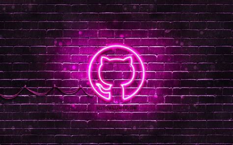 Descargar Fondos De Pantalla Logo Violet Github 4k Brickwall Violet