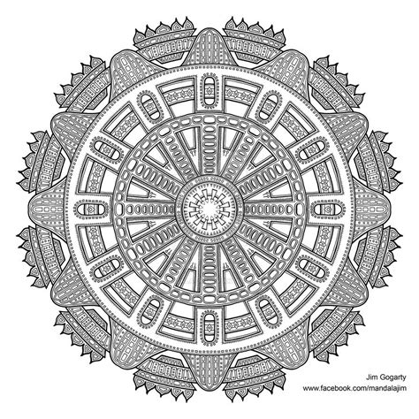 Preview Of Advanced Mandala A3 Coloring Book 2 By Mandala Jim On Deviantart