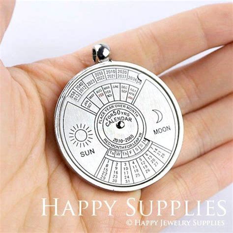 In particular, a leap year, in january and february, colored red. 1pc 50 Year Perpetual Calendar Pendant, Silver, Really ...