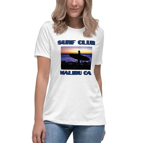 Surf Club Camiseta Relajada Para Mujer Camisetas De Surf Etsy