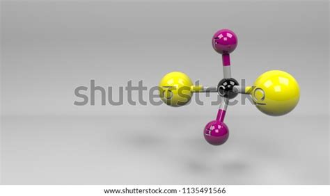 Dichlorodifluoromethane Molecule Illustration Molecular Structure R12