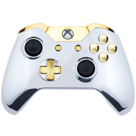 Xbox One Controller Chrome Silver And Gold Buttons Games