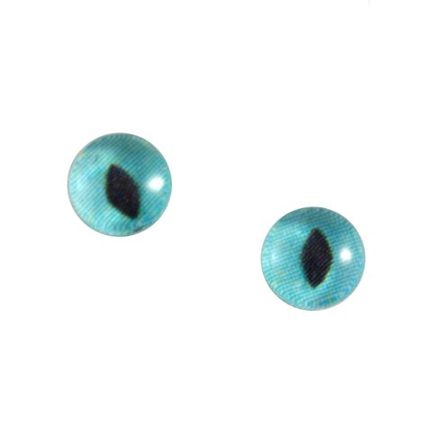 Bright Turquoise Cat Glass Eyes Handmade Glass Eyes