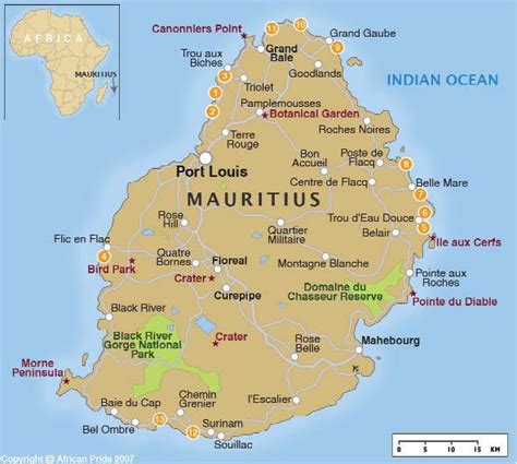 Mauritius On Map Of Africa Mauritius Facts Geography History