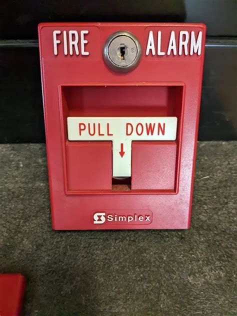 Simplex 2099 9795 Addressable Pull Station T Bar T Pull Fire Alarm Red