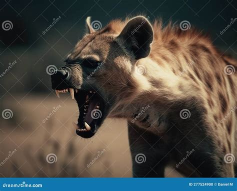 Spotted Hyena In The Moremi Game Reserve Okavango River Delta National Park Botswana Stock
