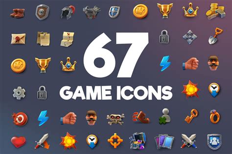 Game Icon Set Icons Creative Market