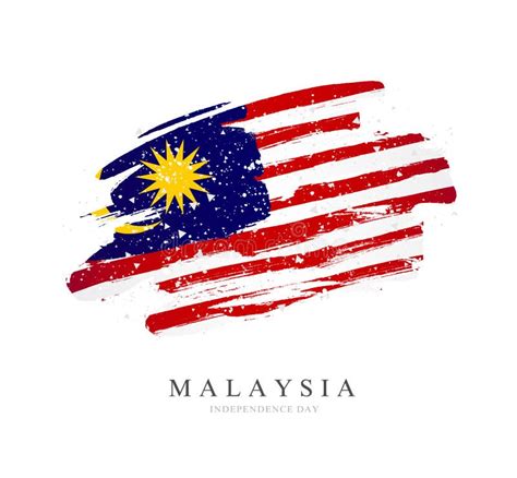 Flag Of Malaysia Vector Illustration On A White Background Stock