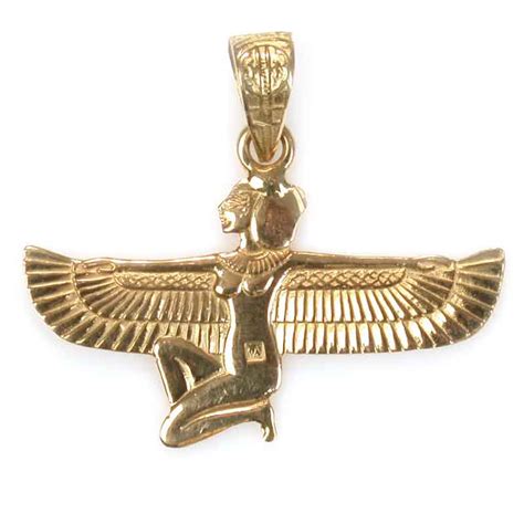 Ancient egypt had alot of gold underground. Ancient Egyptian goddess isis jewelry 18K Gold - Egypt7000