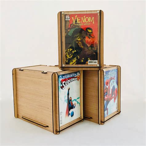 Comic Book Storage Boxes 3 Boxes With Comic Book Frame Display And St