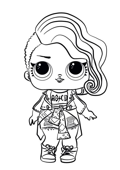 If your child loves interacting. LOL Surprise Doll Coloring Pages Rocker | Unicorn coloring ...