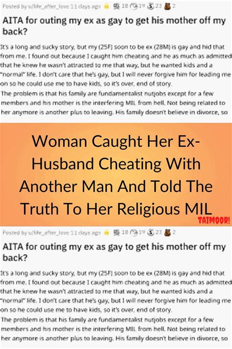 Woman Caught Her Ex Husband Cheating With Another Man And Told The Truth To Her Religious Mil