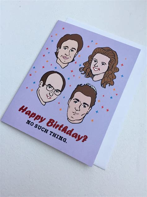Seinfeld Birthday Card Seinfeld Tv Show Card Jerry Elaine Etsy