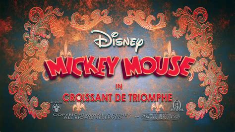 Croissant De Triomphe A Mickey Mouse Cartoon Disney Shows