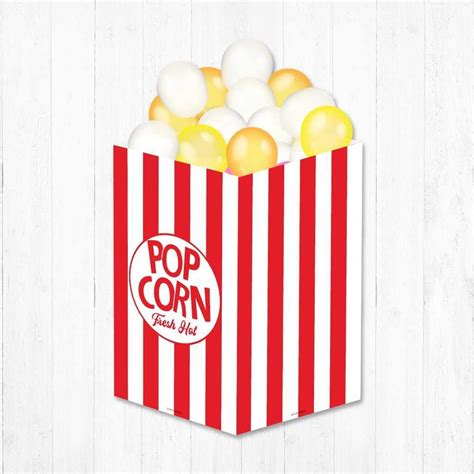 Movie Night Giant Popcorn Box Template Popcorn Boxes Custom Popcorn