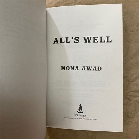 Alls Well By Mona Awad Hobbies And Toys Books And Magazines Fiction