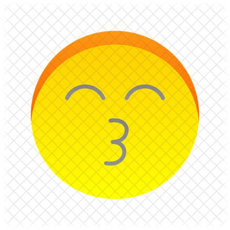 Kissing Emoji Emoji Icon Download In Gradient Style