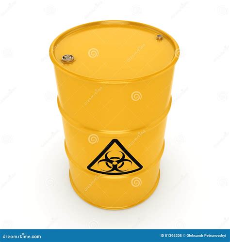 3D Rendering Biohazard Barrel Stock Illustration Illustration Of