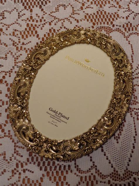 Vintage Gold Plated Oval Frame Ornate Picture Frame Etsy Ornate
