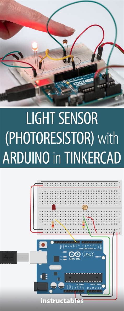 Light Sensor Photoresistor With Arduino In Tinkercad Arduino Light