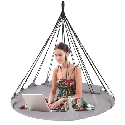 Hanging Swing Nest Daybed Saucer Papasan With Pillow Ideal For