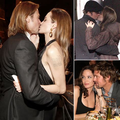 Brad Pitt And Angelina Jolies Best Pda Moments Pictures Popsugar Celebrity