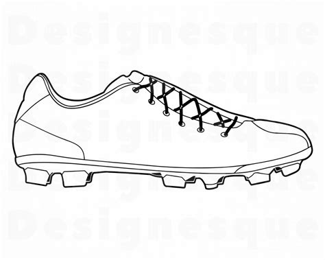 Soccer Cleat Outline 2 Svg Soccer Cleat Svg Cleats Svg Etsy India