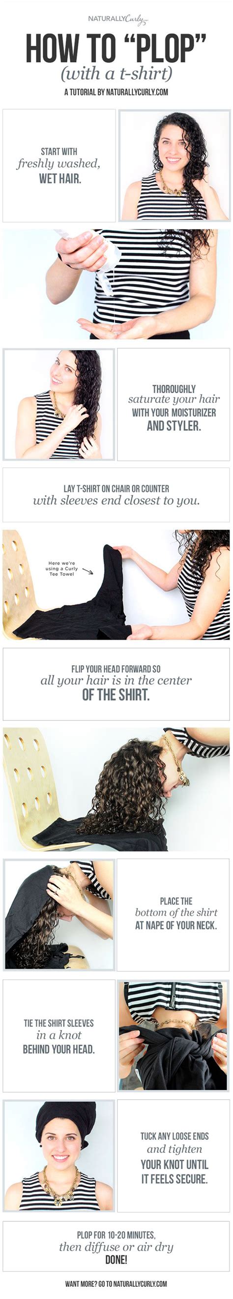 How To Plop Curly Hair A Curly Girls Guide