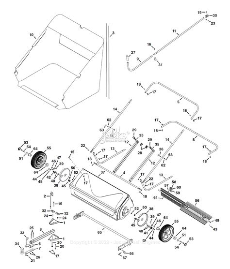 Agri Fab 45 04921 44 Lawn Sweeper Parts Diagram For Parts List