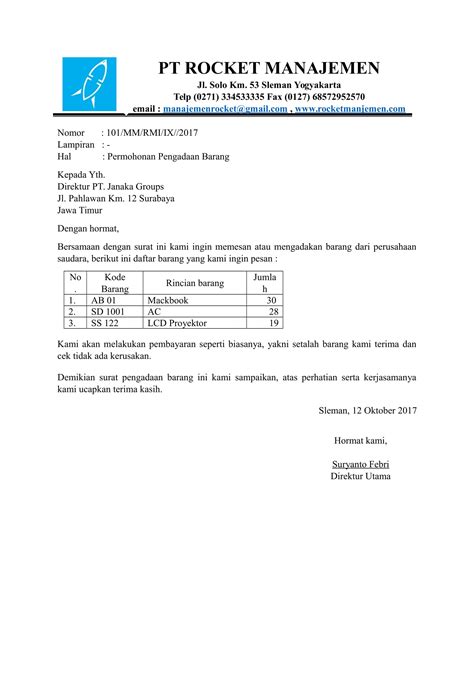 Detail Contoh Surat Permohonan Barang Koleksi Nomer 37