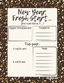 New Year's Resolution & Goal Printable - B Superb.