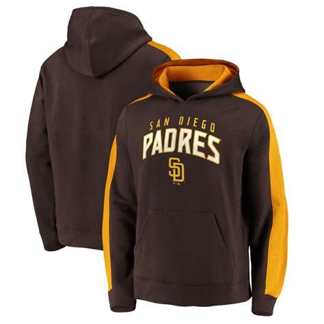 Mens San Diego Padres Fanatics Branded Brown Gametime Arch Pullover Hoodie