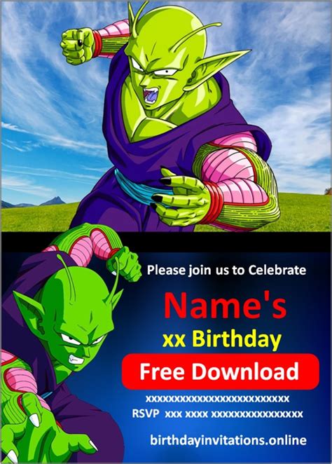 Dragon Ball Invitations Birthday Invitations