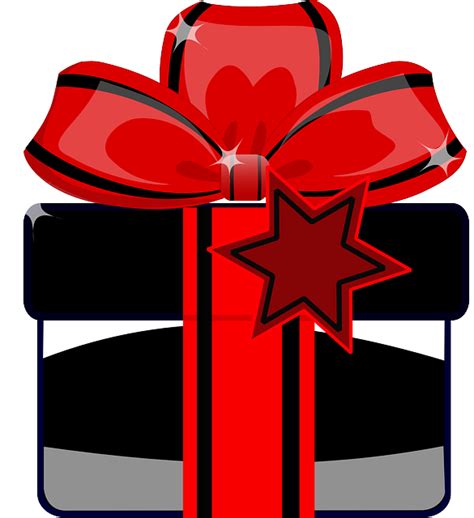 Download Present Black Wrapped Royalty Free Vector Graphic Pixabay