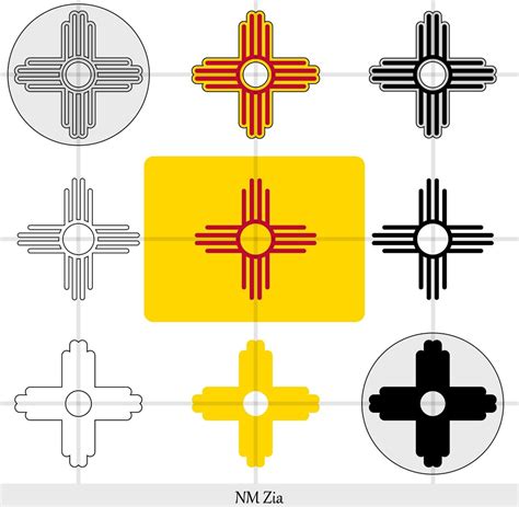 Nm Zia Svg Symbol Zia New Mexico Svg Eps Ai Png Nm Files Etsy