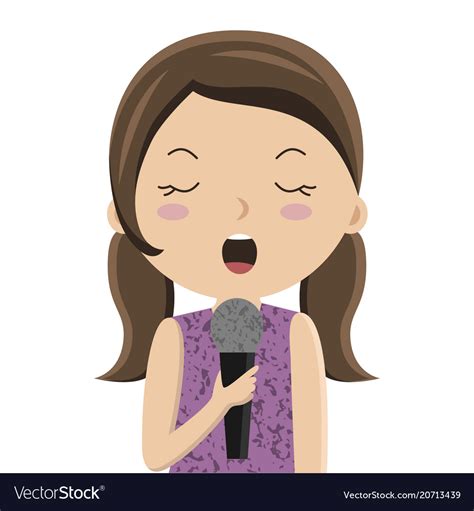 Cartoon Woman Singing