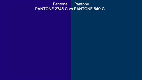 Pantone 2745 C Vs Pantone 540 C Side By Side Comparison