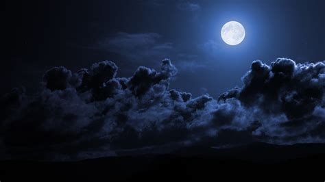 Wallpaper Night Sky Moon Moonlight Atmosphere Midnight Light