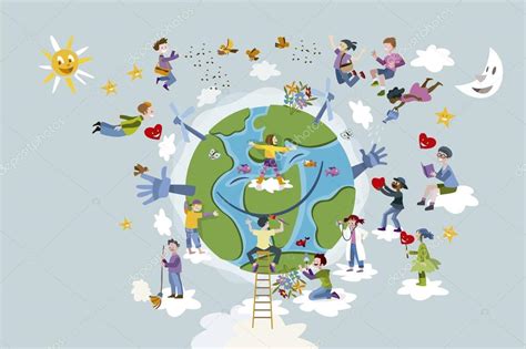 Children Take Care Of Planet Earth Stock Illustration By ©jesussanz