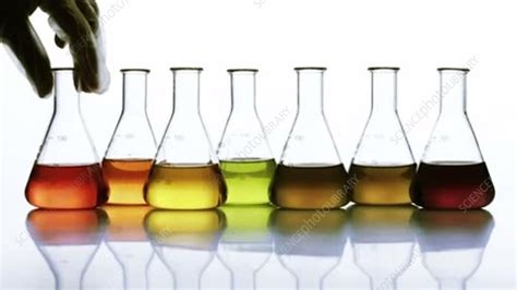 A universal indicator is nothing but a ph indicator which is composed of a solution of different compounds that exhibits few smooth colour variations over a ph value ranging from 1 to 14 indicating the acidity or alkalinity of solutions. Universal indicator acid-base colour range - Stock Video ...