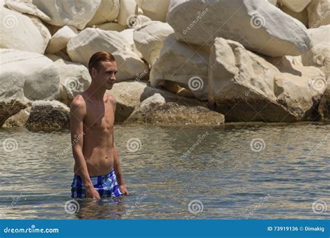 Boy Walking On The Beach Cyprus Stock Photo Image Of Cyprus Landmarks