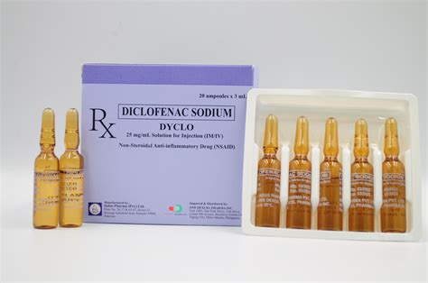 Dyclo Diclofenac Sodium Mg Ml Im Iv Sahar Pharma