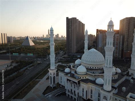 Astana Nur Sultan Kazakhstan Beautiful White Hazrat Sultan Mosque