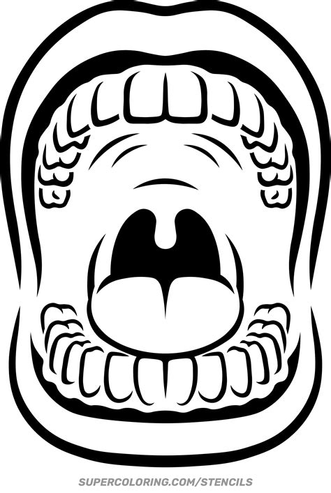 Stencil of Mouth | Free Printable Papercraft Templates