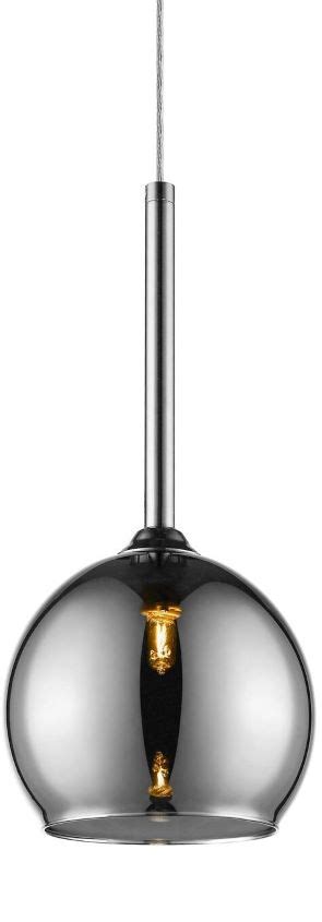 Grey Glass Dome Pendant Light Metallic Chrome Edison Bulb